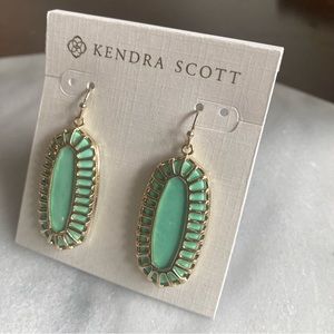 Kendra Scott Dayla Gold Earrings in Seafoam Magnesite- NEW